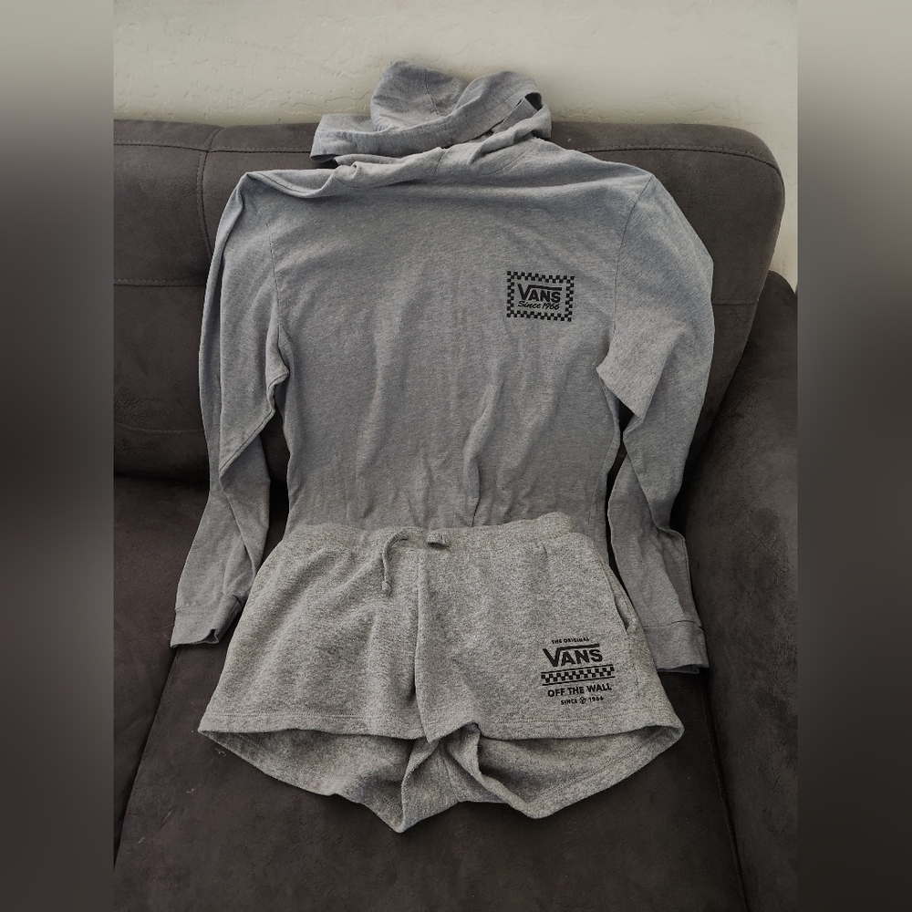 Vans PJ set grey medium bottoms/ small top